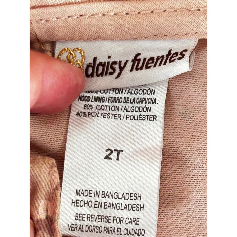 Daisy Fuentes Toddler Girls Floral Hooded Shacket Pink 2T WJTJ315F